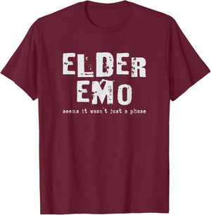 Designs Merch Punk Gothic Clothing Elder Emo , Men's -Adults Black Short Sleeve Modern Gothic Gothic , Small T-Shirt - T-Shirt | Maroon