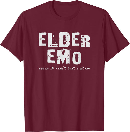 Designs Merch Punk Gothic Clothing Elder Emo , Men's -Adults Black Short Sleeve Modern Gothic Gothic , Small T-Shirt - T-Shirt | Maroon