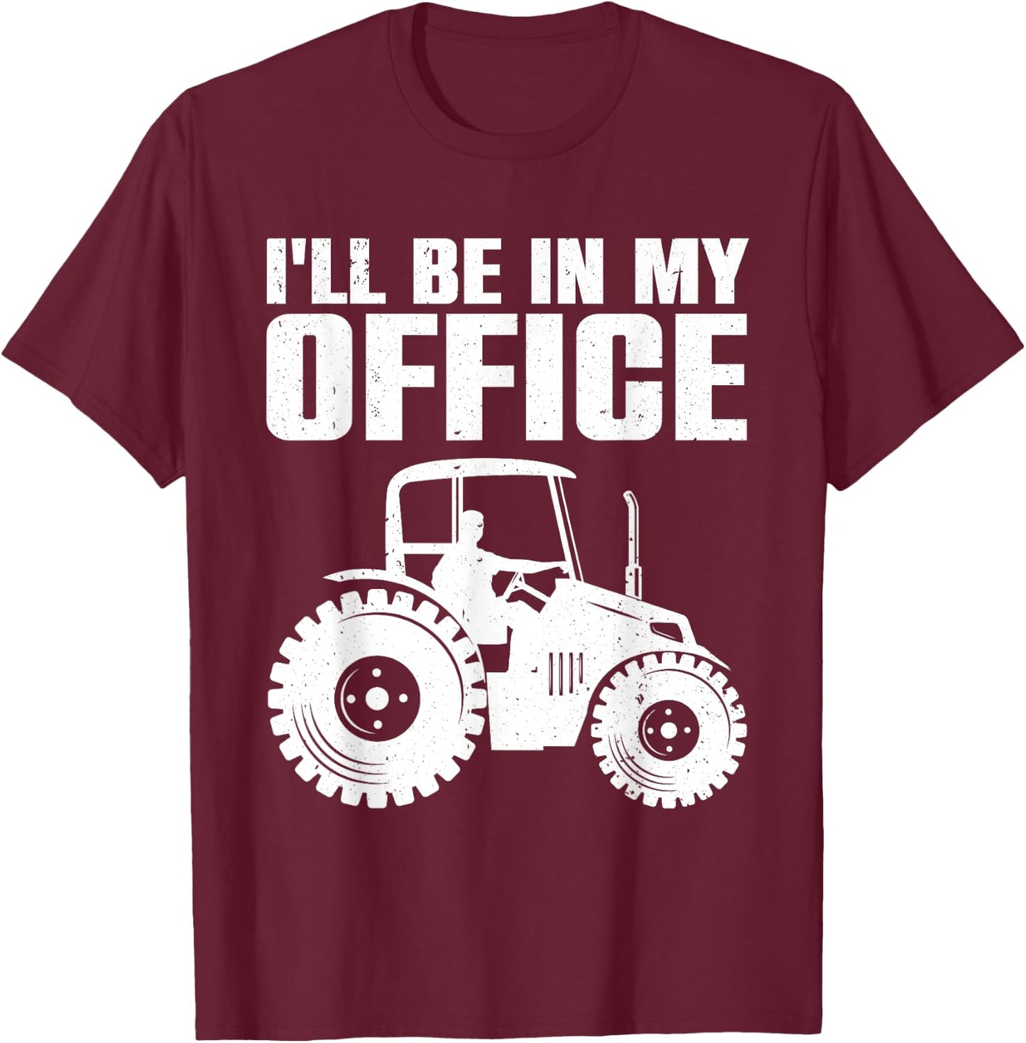 Best Tractor Women Farming Agriculture Farmer Office T-Shirt - T-Shirt | Maroon