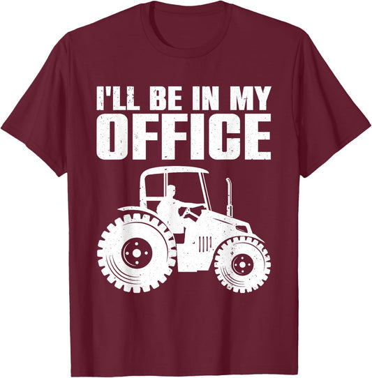 Best Tractor Women Farming Agriculture Farmer Office T-Shirt - T-Shirt | Maroon