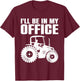 Best Tractor Women Farming Agriculture Farmer Office T-Shirt - T-Shirt | Maroon
