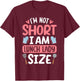 I'm Not Short I Am Lunch Lady Size Funny School Lunch Lady T-Shirt - T-Shirt | Maroon