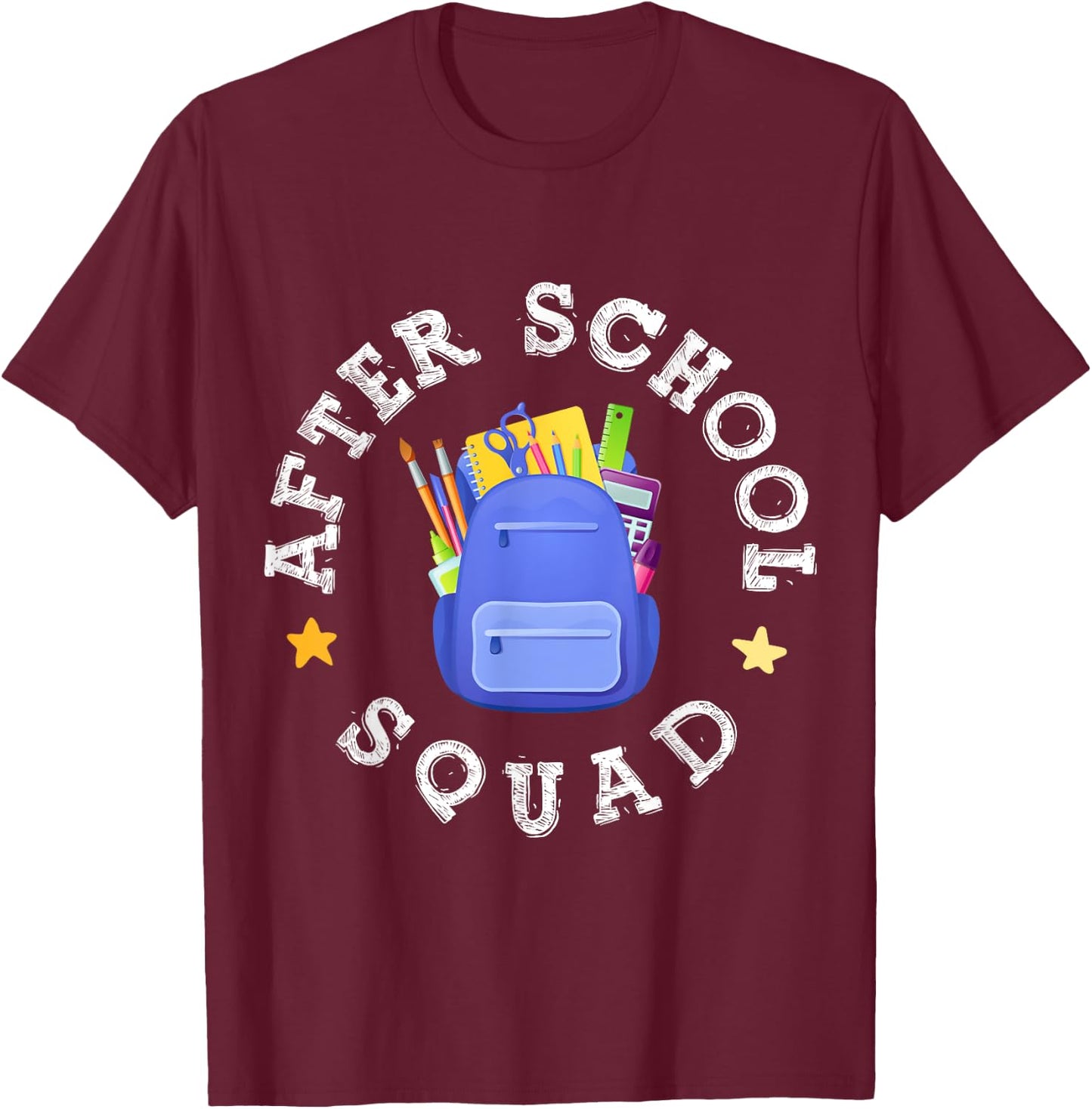 After School Squad Program Staff Appreciation Teacher T-Shirt - T-Shirt | Maroon