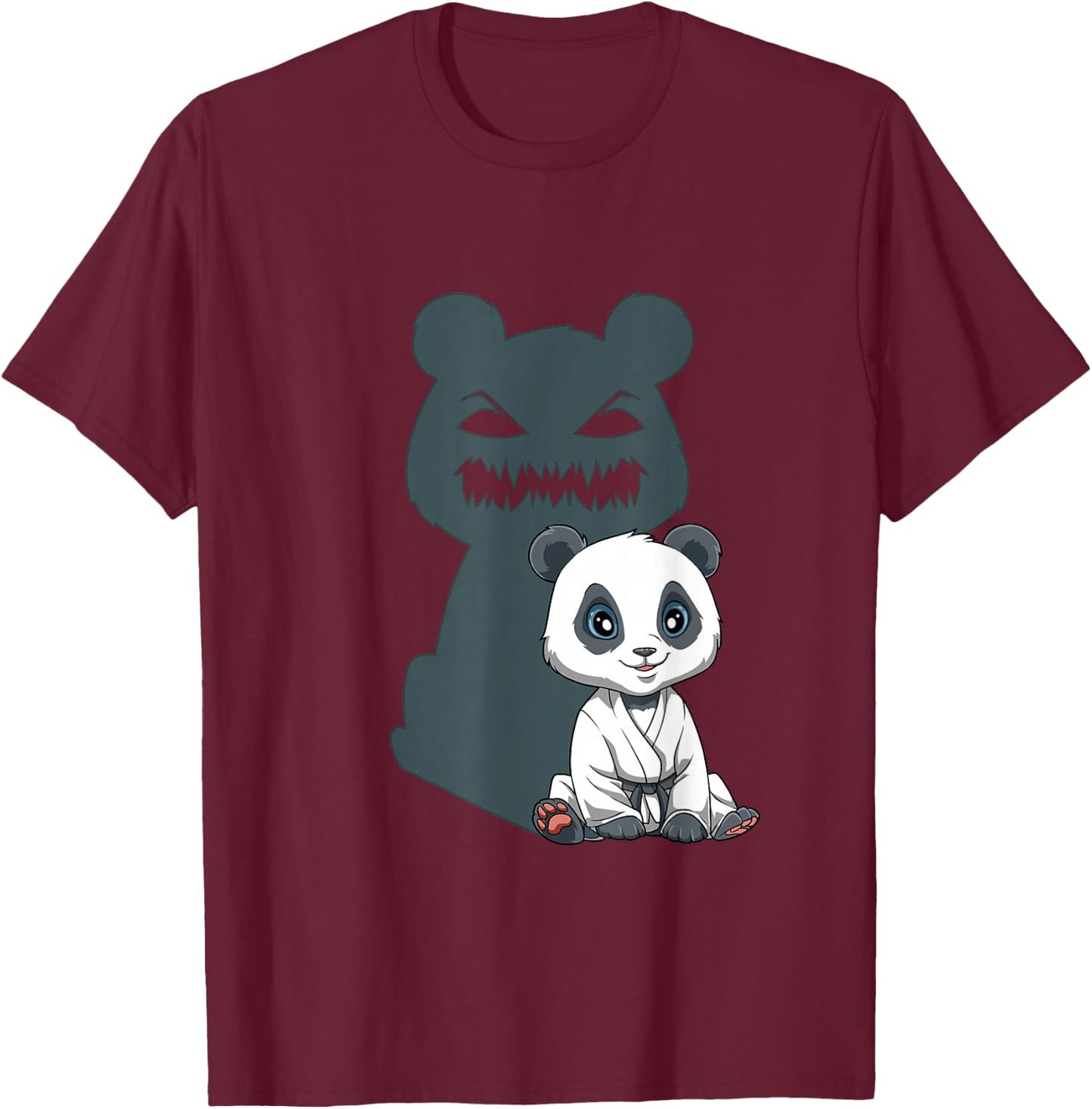 Funny BJJ Panda - Brazilian Jiu Jitsu Grappling T-Shirt - T-Shirt | Maroon