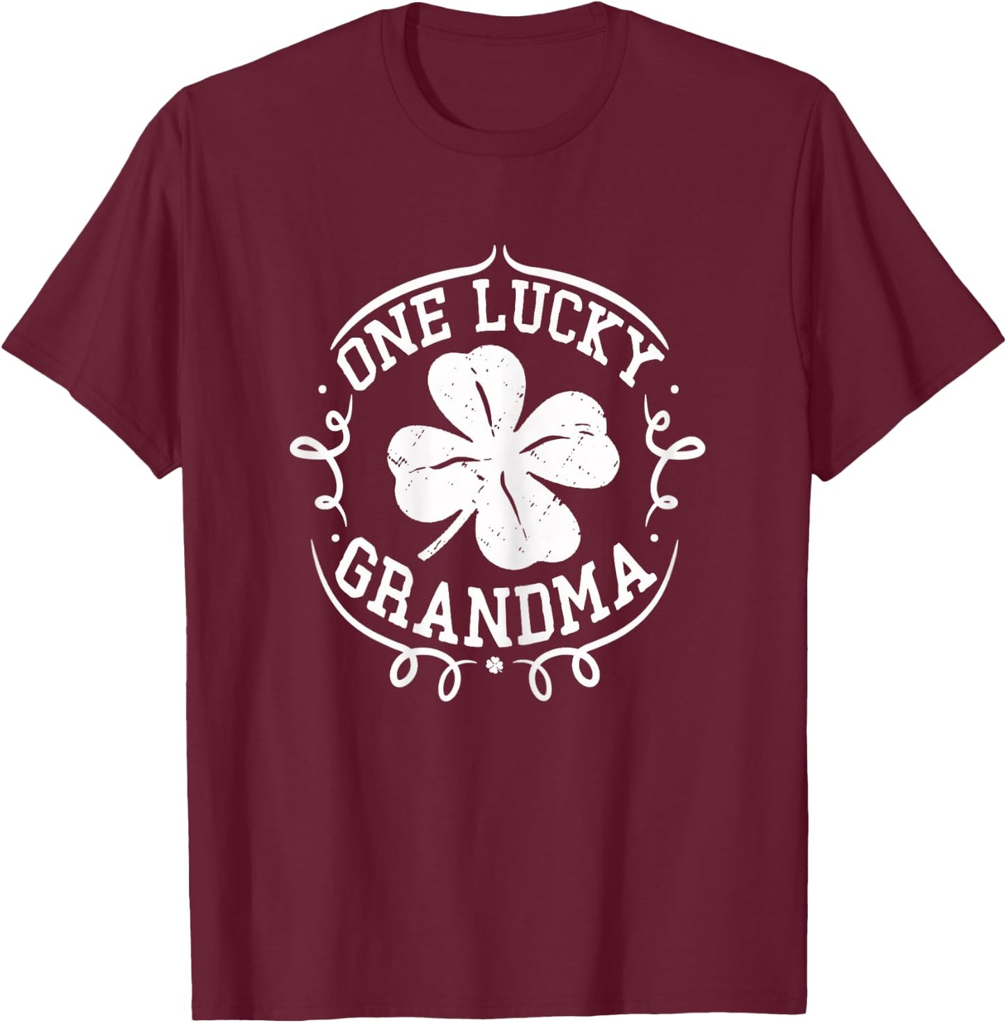 One Lucky Grandma Shirt St Patrick's Day Gifts T-Shirt - T-Shirt | Maroon
