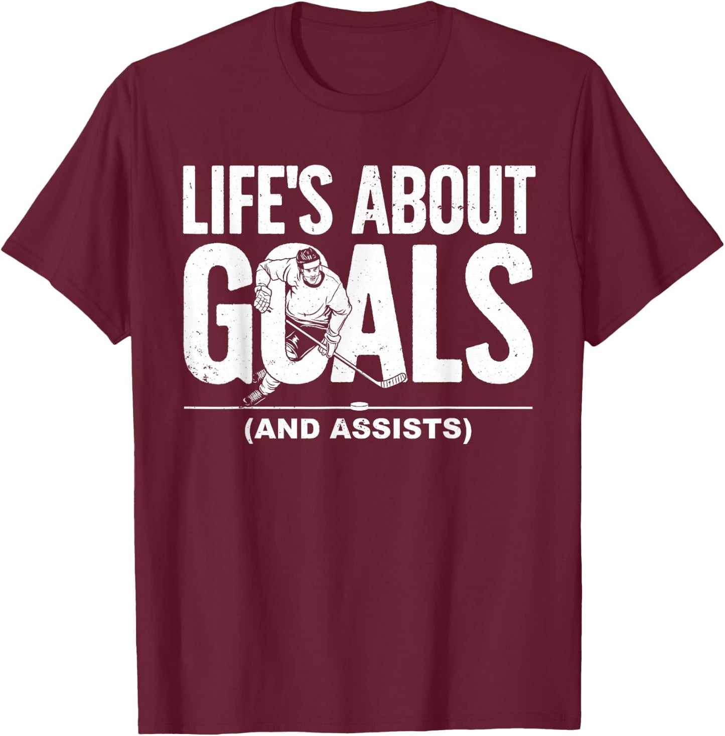 Cool Ice Hockey Women Hockey Lover Goalie Sports T-Shirt - T-Shirt | Maroon