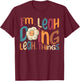 I'm Leah Doing Leah Things, Funny Groovy Retro Leah T-Shirt - T-Shirt | Maroon