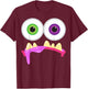 Cute Monster Face Men's Women's Goofy Costume Halloween T-Shirt - T-Shirt | Maroon