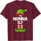 I'm The Nonna Elf Christmas Family Pajama Funny T-Shirt - T-Shirt | Maroon