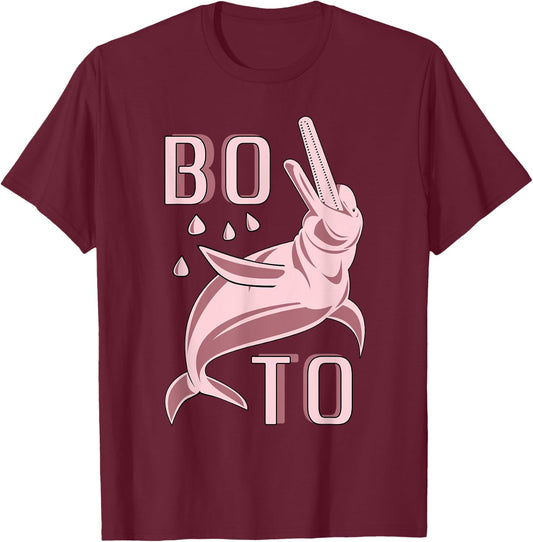 Boto Pink River Dolphin Inia Bufeo T-Shirt - T-Shirt | Maroon