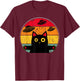 Alien Cat UFO Funny Galaxy Cat Shirt Spaceship Cat Women Kids T-Shirt - T-Shirt | Maroon