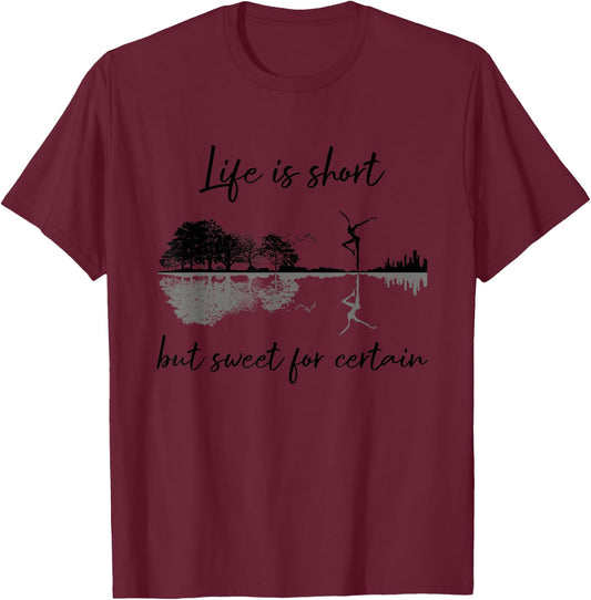 Cute Design Life Is Short But Sweet For Certain Guitar T-Shirt - T-Shirt | Maroon