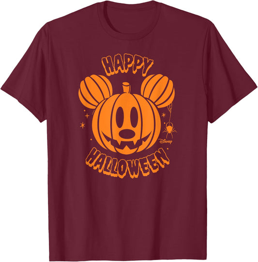 Disney - Mickey Pumpkin T-Shirt - T-Shirt | Maroon