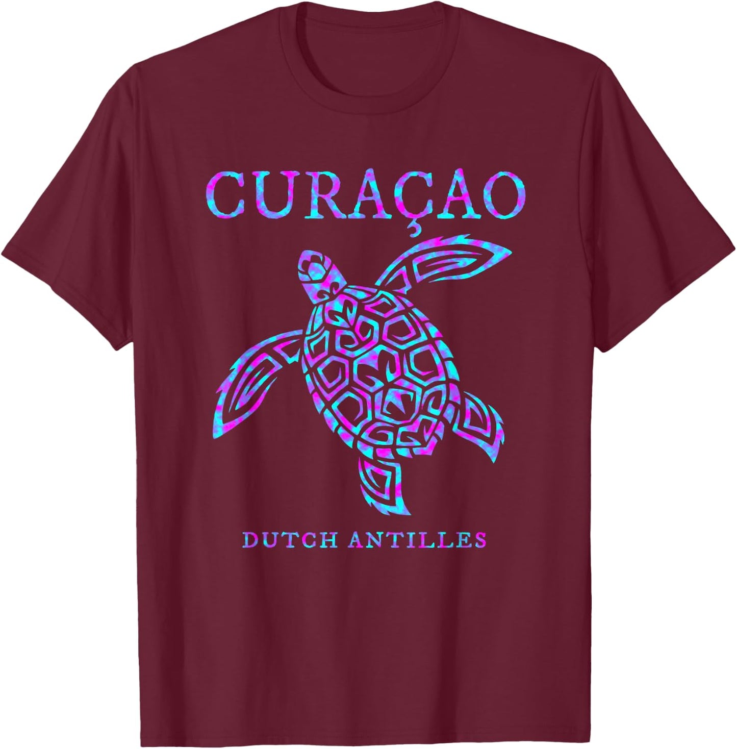 Curacao Sea Turtle Boys Girls Cruise Vacation Souvenir T-Shirt - T-Shirt | Maroon
