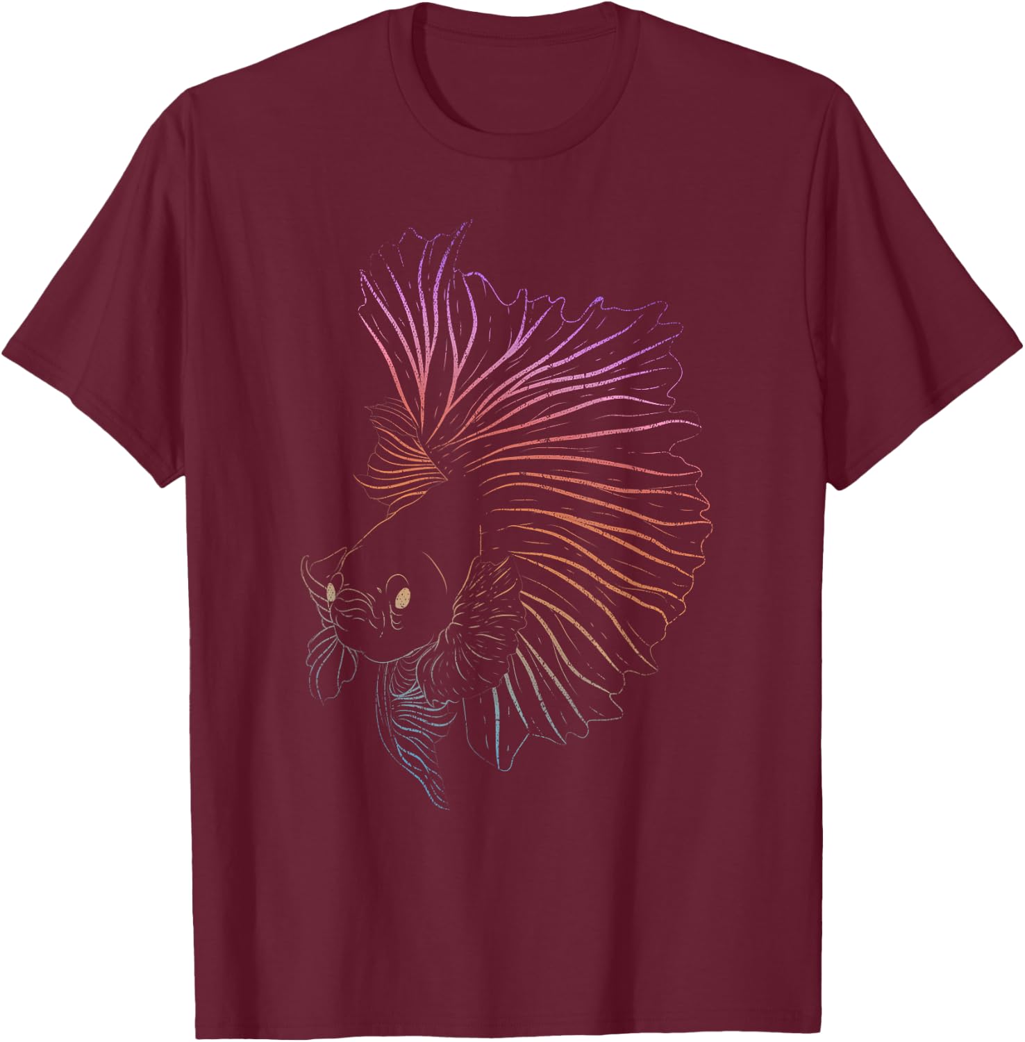 Aquarium Owner Siamese Fighting Fish Lover Betta Fish T-Shirt - T-Shirt | Maroon
