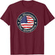 Lake Winnipesaukee - Patriotic New Hampshire Souvenir T-Shirt - T-Shirt | Maroon