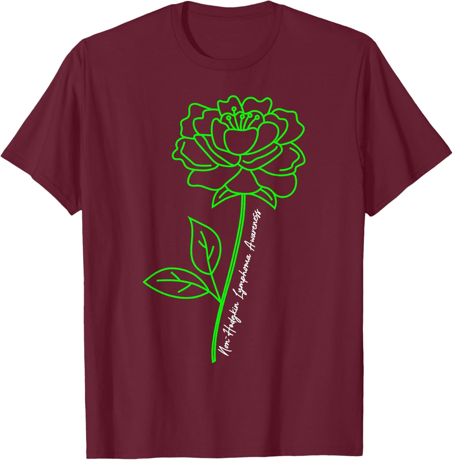 Non-Hodgkin Lymphoma Awareness Beat Cancer Chemotherapy T-Shirt - T-Shirt | Maroon