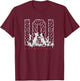 Disney 101 Dalmatians Group Shot Big Spotted Numbers T-Shirt - T-Shirt | Maroon