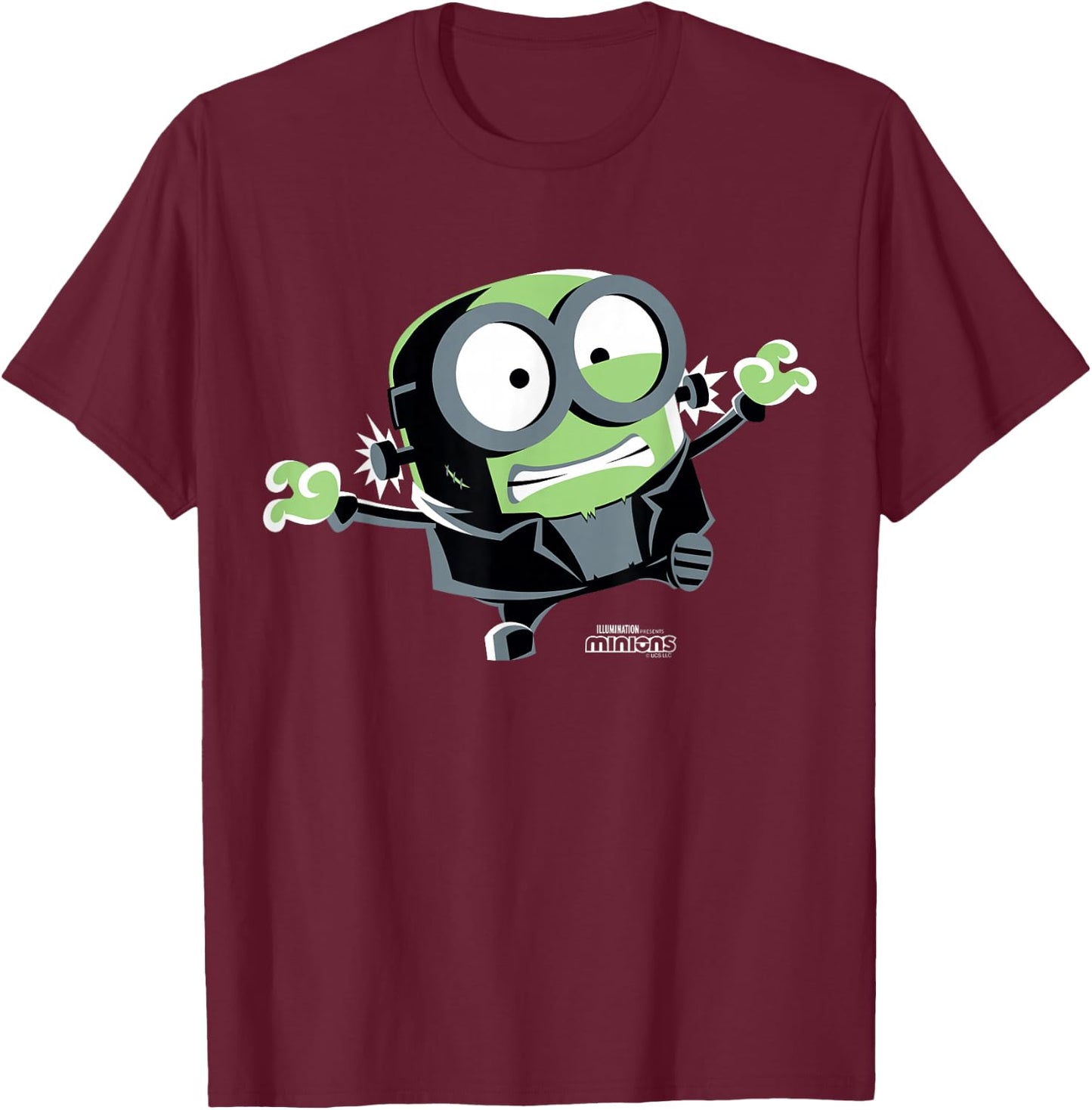 Minions Monsters Frankenbob Halloween T-Shirt - T-Shirt | Maroon