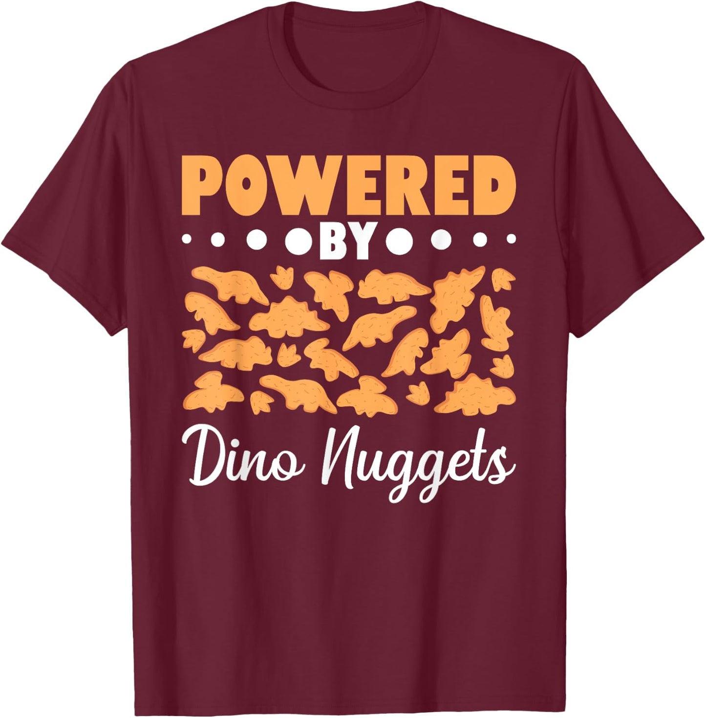 Dinosaur Nugget Lover Dino Nugget Plush Chicken Nuggets T-Shirt - T-Shirt | Maroon