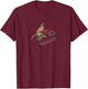 The Jumping Jaguar / Cat on Dirt Bike Women Kids T-Shirt - T-Shirt | Maroon