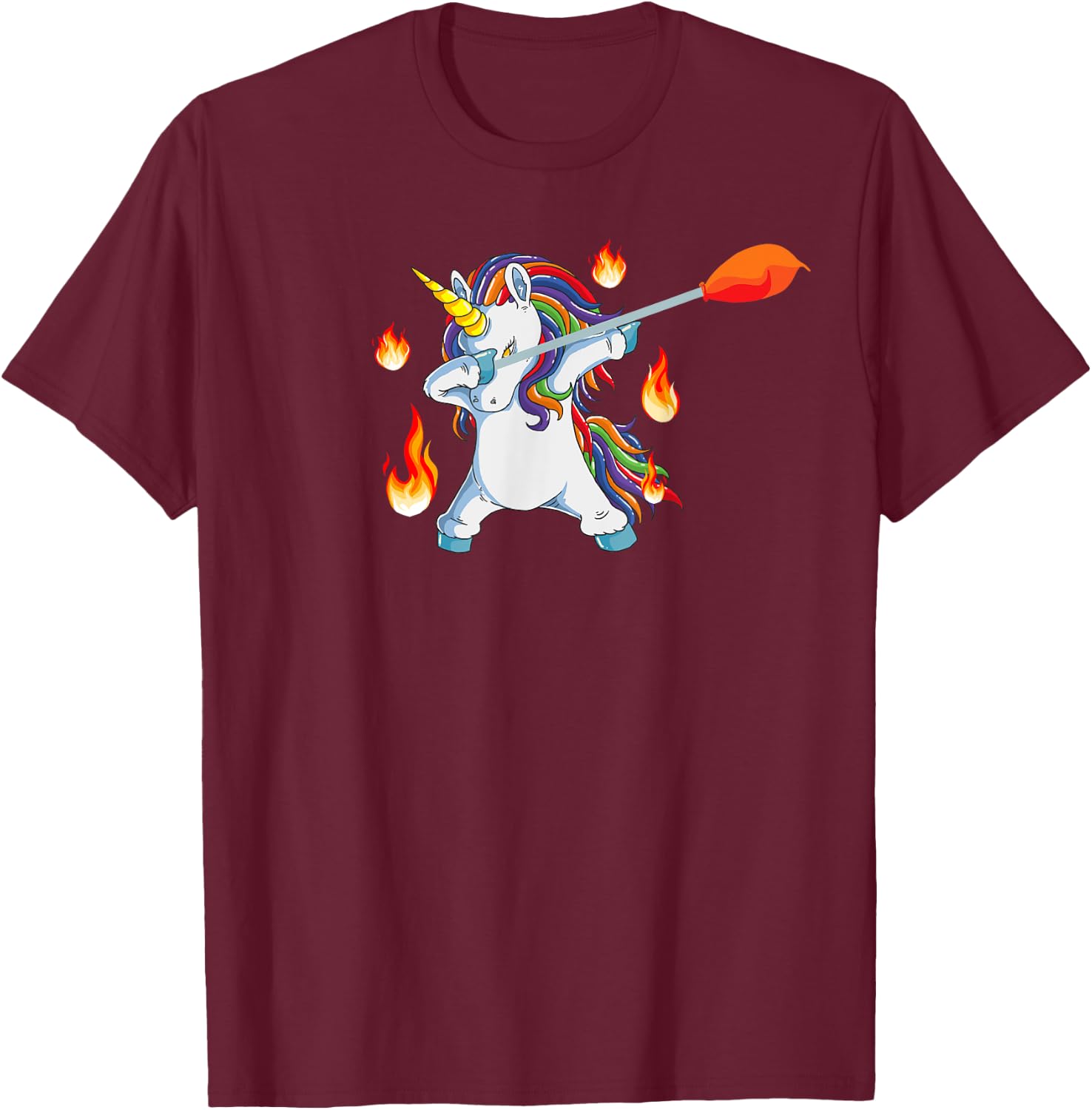 Glassblowing Lover Dabbing Unicorn Glassworker Glassblower T-Shirt - T-Shirt | Maroon