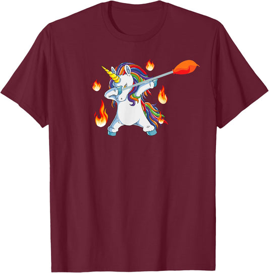 Glassblowing Lover Dabbing Unicorn Glassworker Glassblower T-Shirt - T-Shirt | Maroon