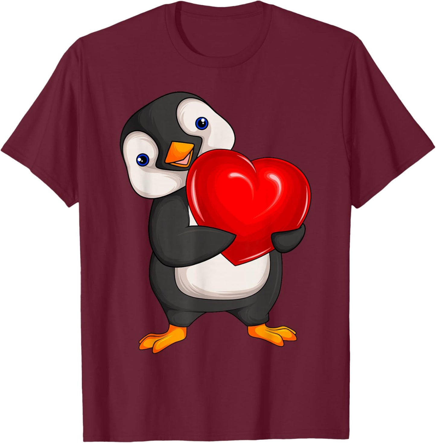 Penguin Women's Girls Children Penguin T-Shirt - T-Shirt | Maroon