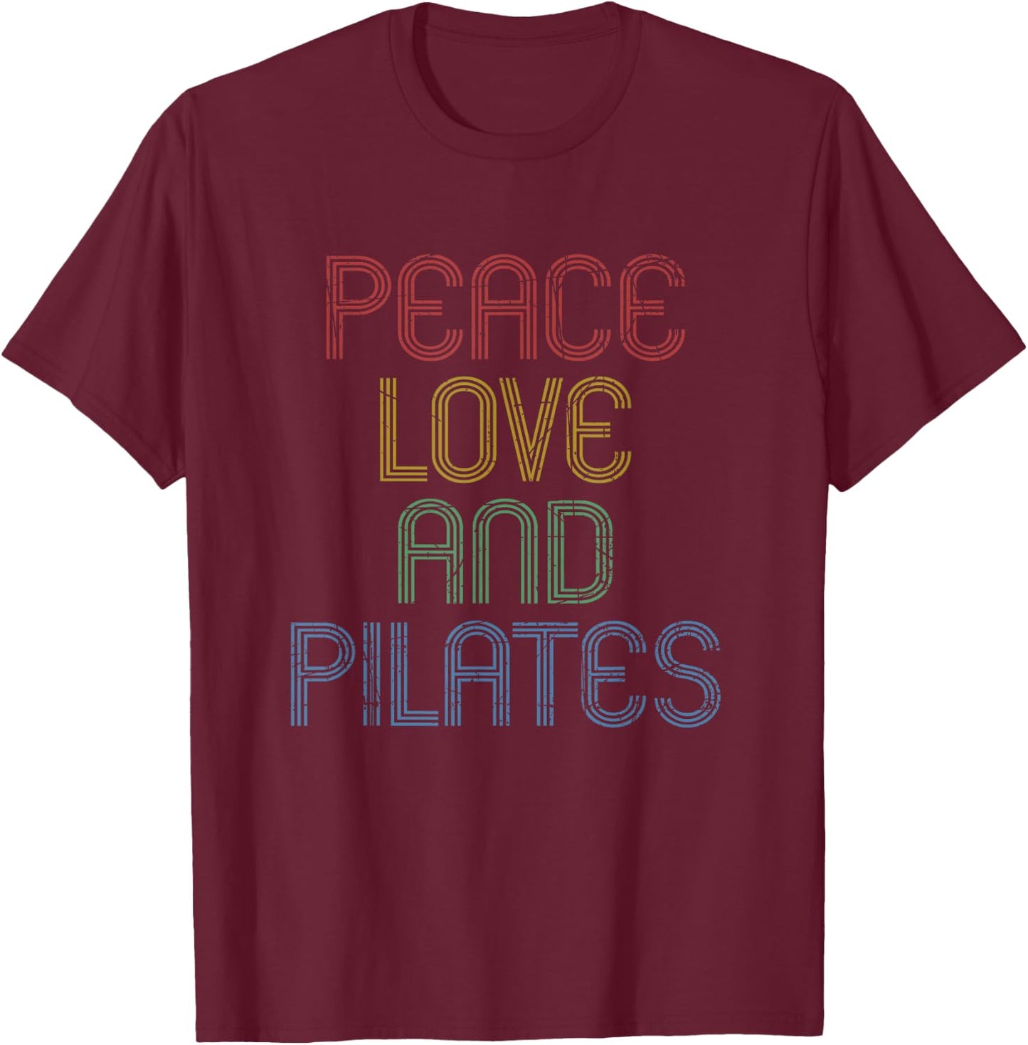 Funny Meditation Pilates Instructor - Yoga & Pilates T-Shirt - T-Shirt | Maroon