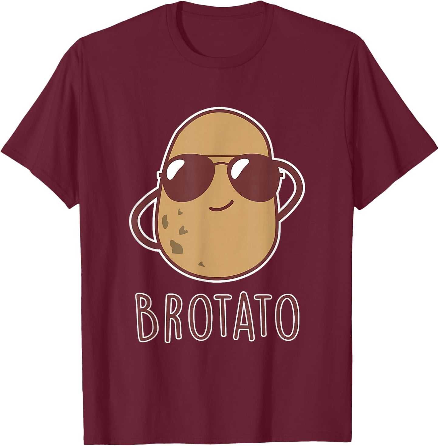 Brotato - Brother and Potato Friendship Funny Potato Day T-Shirt - T-Shirt | Maroon