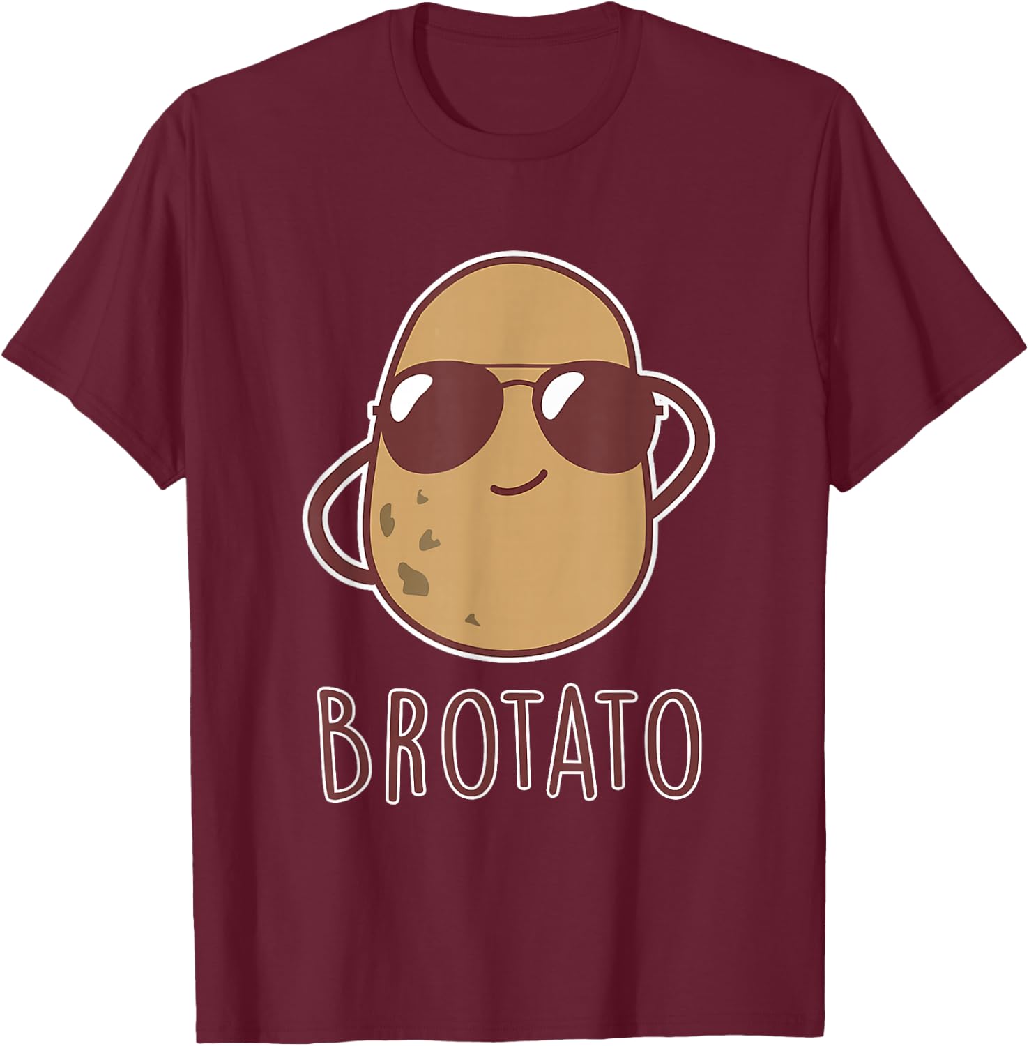 Brotato - Brother and Potato Friendship Funny Potato Day T-Shirt - T-Shirt | Maroon