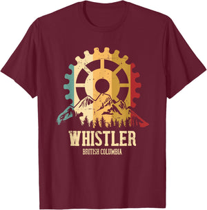 Mountain Biking Whistler British Columbia T-Shirt - T-Shirt | Maroon