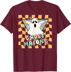 Halloween Cute Ghost Malone Parody Post Cool Hip Hop Joke T-Shirt - T-Shirt | Maroon