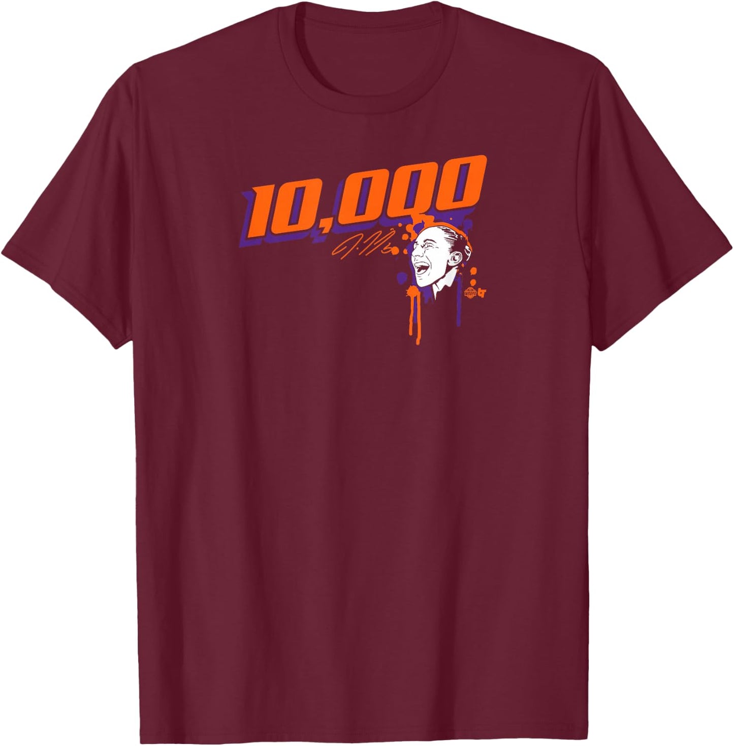 Diana Taurasi: 10,000 Points - Phoenix Basketball T-Shirt - T-Shirt | Maroon