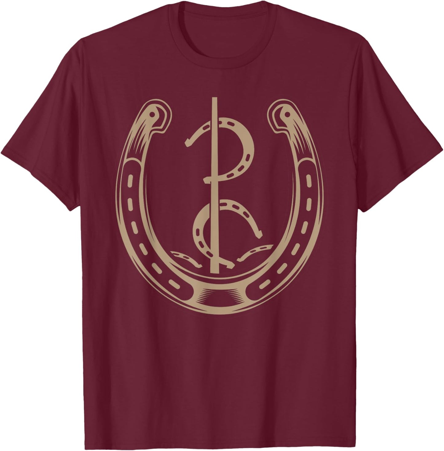 Horseshoe Throwing T-Shirt - T-Shirt | Maroon