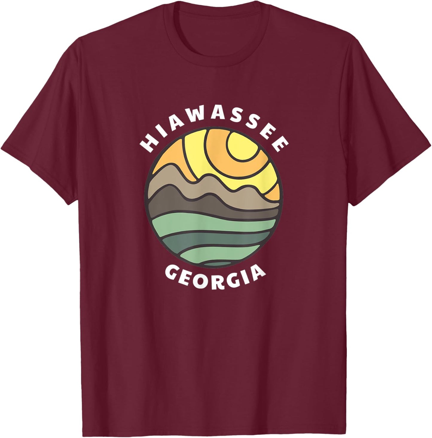 Hiawassee Georgia Mountains Blue Ridge GA Vacation T-Shirt - T-Shirt | Maroon