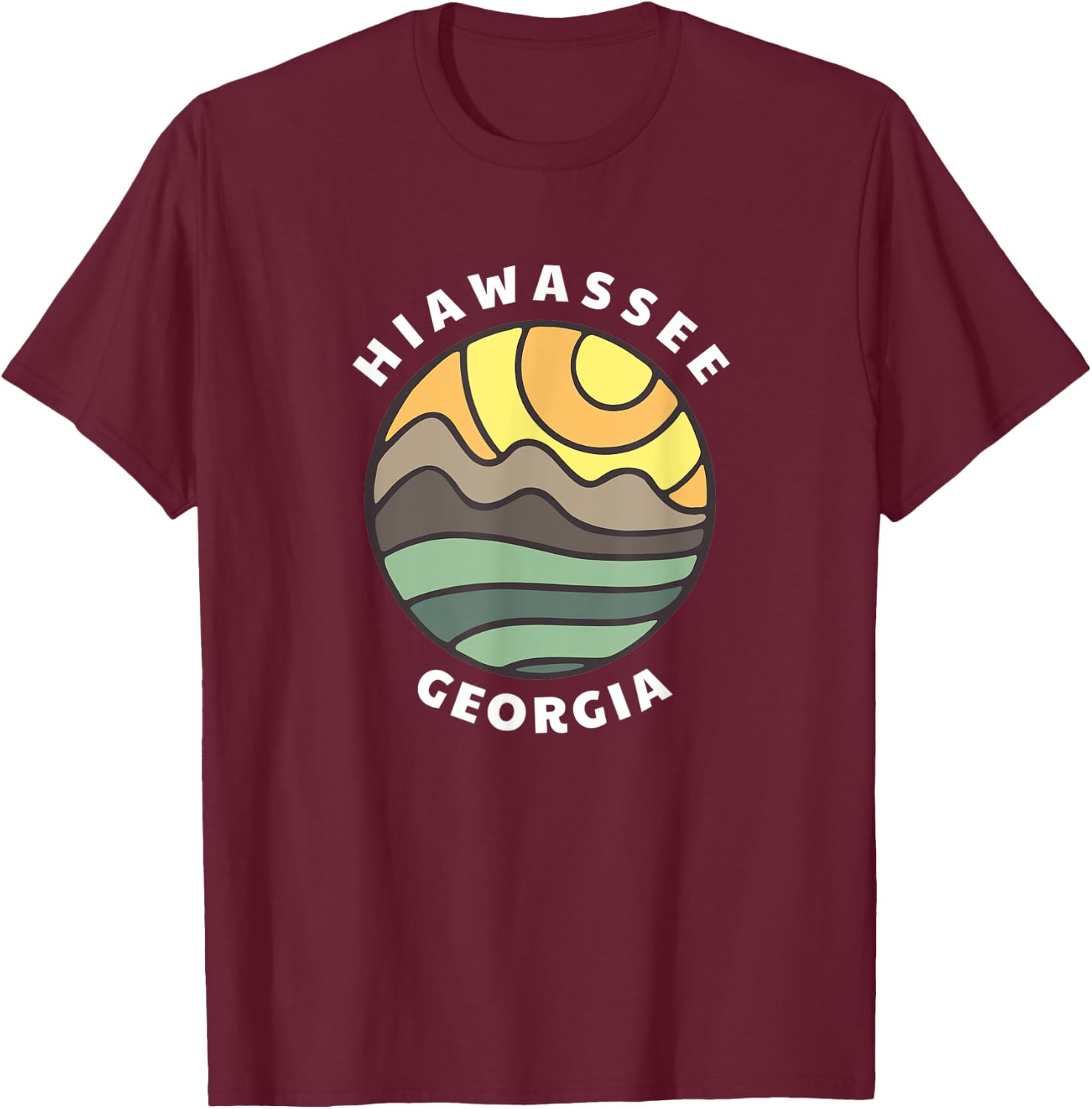 Hiawassee Georgia Mountains Blue Ridge GA Vacation T-Shirt - T-Shirt | Maroon
