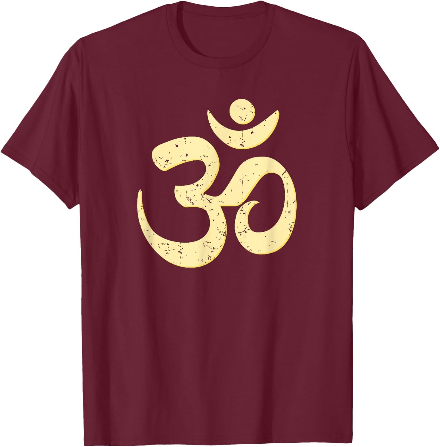 Rich Sphere Om Omkar Aum Symbol Spiritual Yoga Meditation Zen Vintage T-Shirt - T-Shirt | Maroon