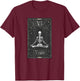 Skeleton Yoga Tarot Card Halloween T-Shirt - T-Shirt | Maroon