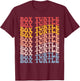 Box Turtle Groovy Retro T-Shirt - T-Shirt | Maroon