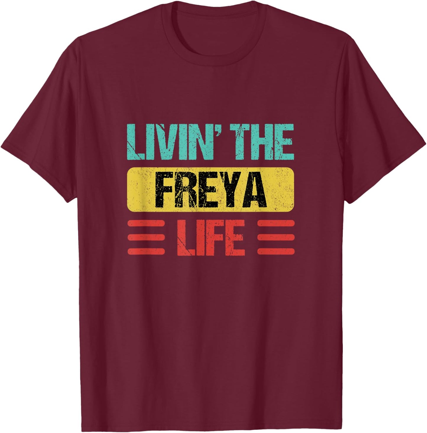 Freya Name T-Shirt - T-Shirt | Maroon