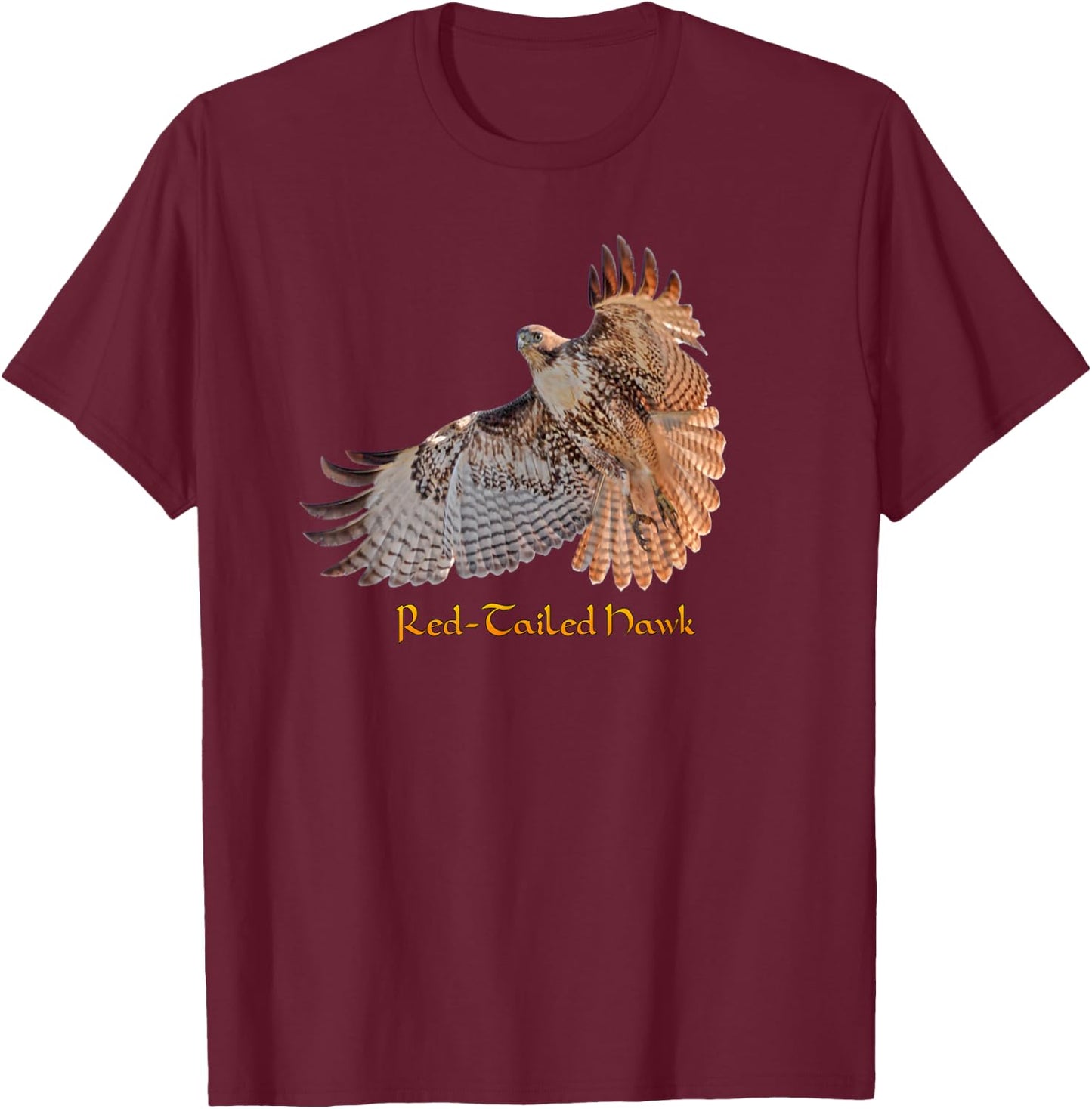 Red Tailed Hawk T-Shirt - T-Shirt | Maroon
