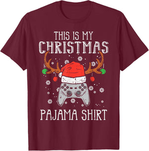This Is My Christmas Shirt Gamer Xmas Boys Men Girls Youth T-Shirt - T-Shirt | Maroon
