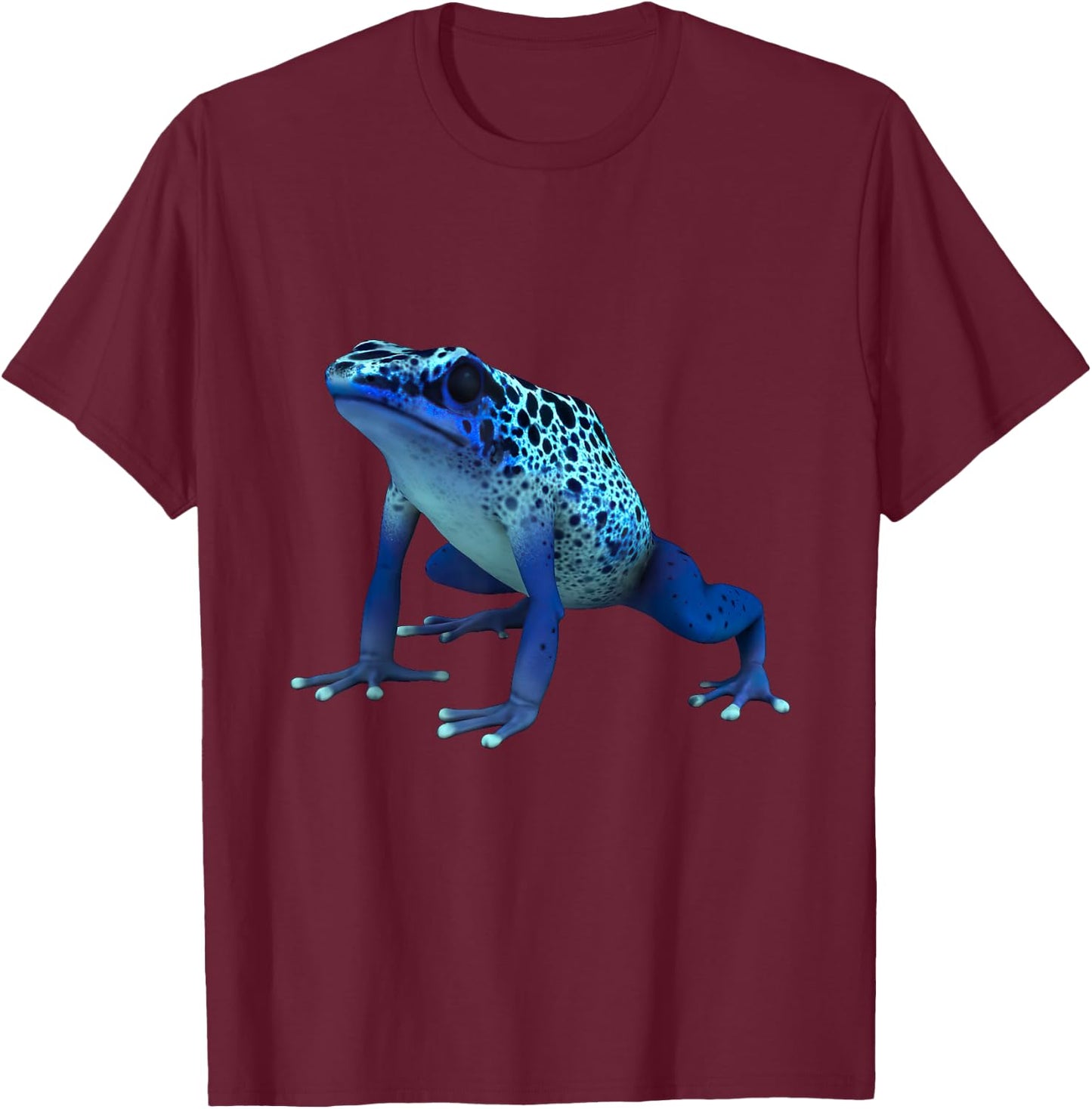 Funny Blue Poison Dart Frog Dendrobatidae Poison Arrow Frog T-Shirt - T-Shirt | Maroon