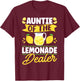 Lemonade Stand Auntie Of The Lemonade Dealer T-Shirt - T-Shirt | Maroon