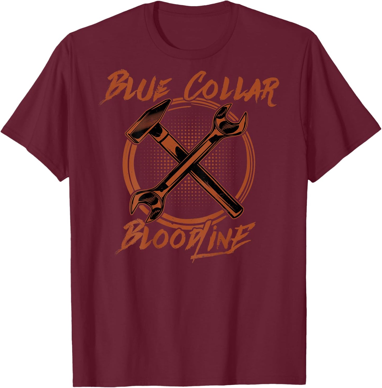 Blue Collar Rebellion "Blue Collar Bloodline" Crossbones T-Shirt - T-Shirt | Maroon