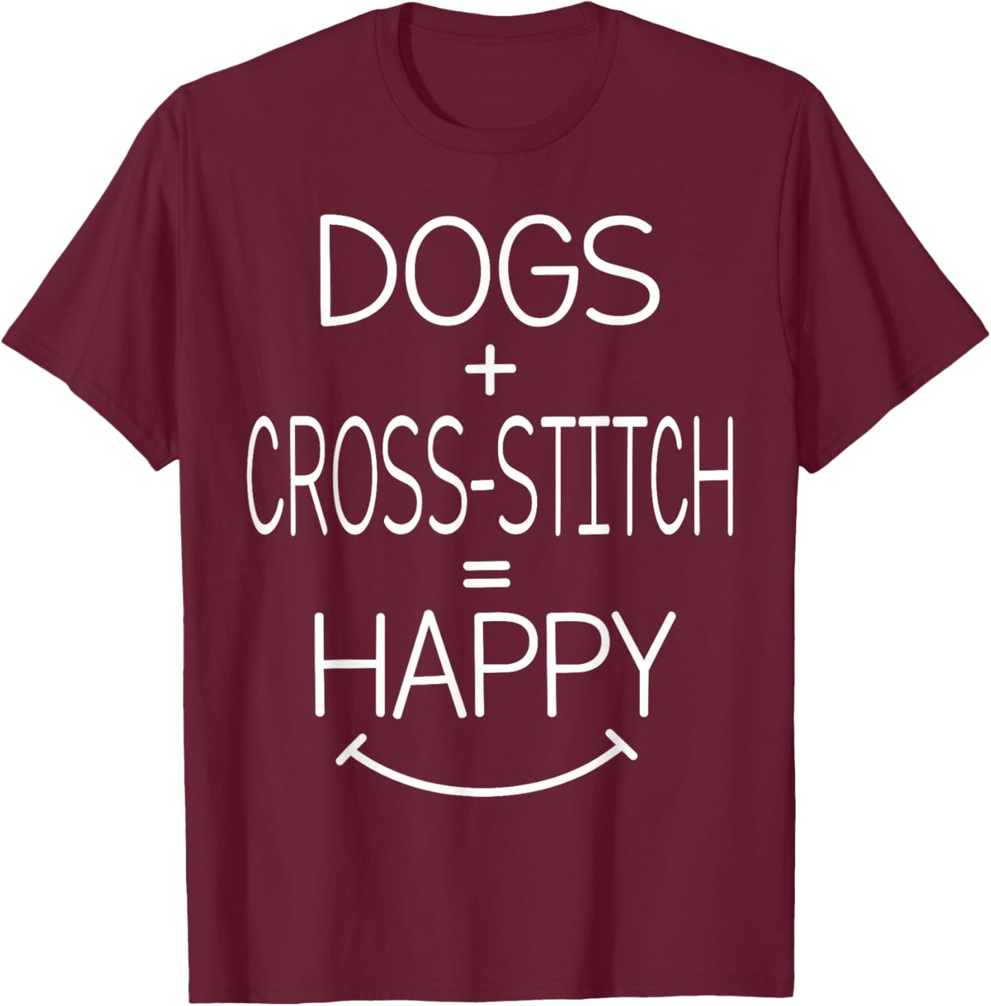 Dog Owner Sewing Quilting - Funny Cross-Stitch Men Women T-Shirt - T-Shirt | Maroon