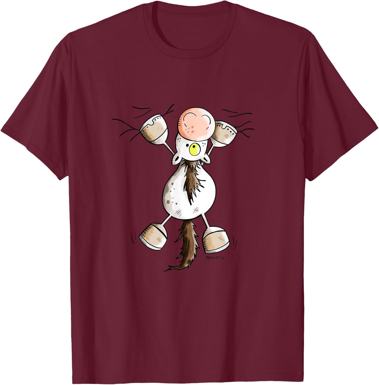Cute Horse For Horse Friends And Horseback Riders T-Shirt - T-Shirt | Maroon