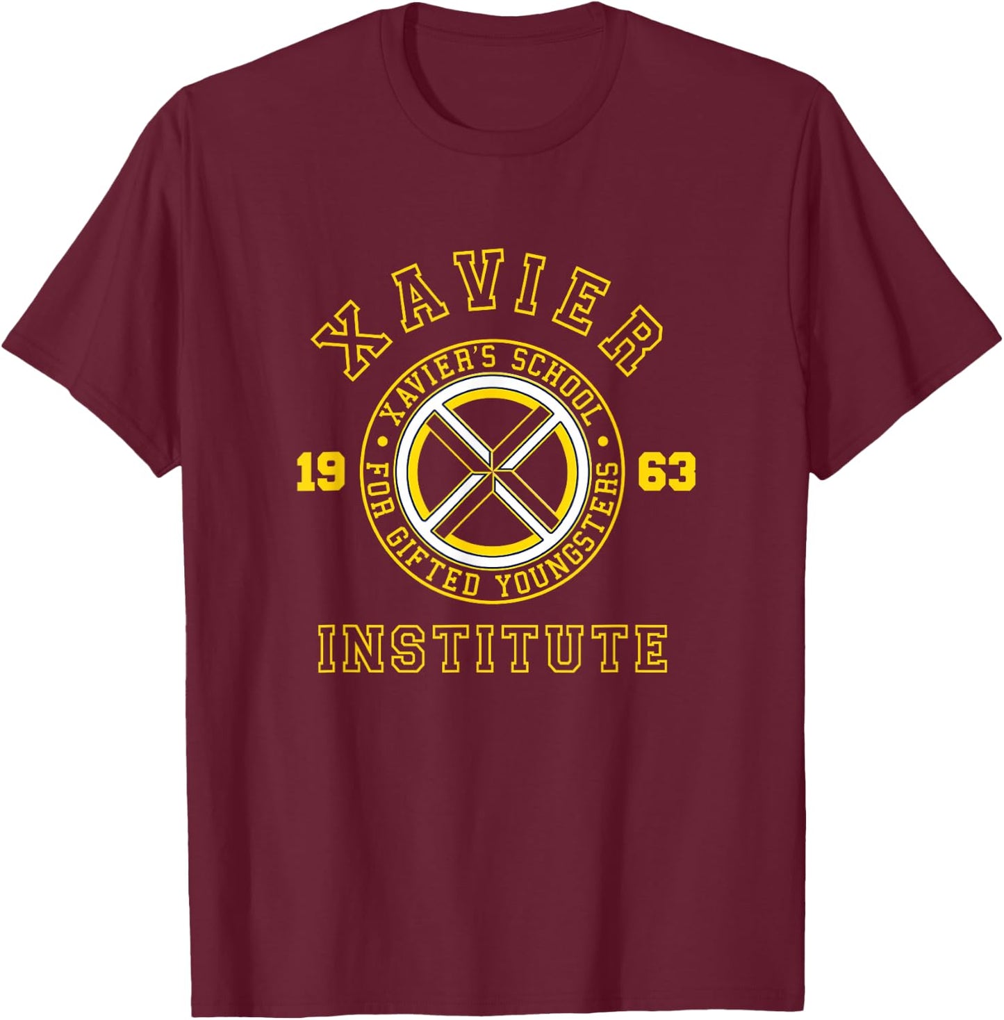 Marvel X-Men Xavier's School for Gifted Youngsters School T-Shirt - T-Shirt | Maroon