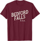Christmas Movie classic, Bedford Falls. George Bailey T-Shirt - T-Shirt | Maroon